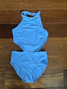 Sky Blue High-Neck leotard